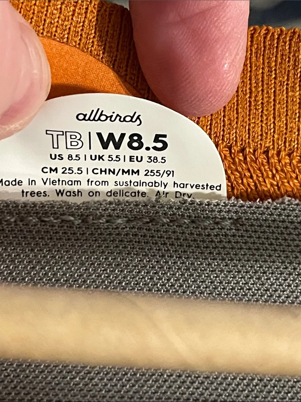 New In Box Allbirds Women’s Tree Breezer Flats in Honey Rust Size 7, 8.5,9.5
